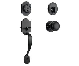 VEVOR Maniglia per porta d'ingresso con chiavistello, serratura per porta rosetta con manopola interna reversibile destra-sinistra spazio tra fori regolabile per camera da letto, bagno, soggiorno,
