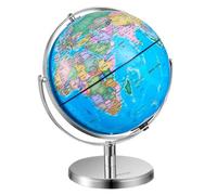 VEVOR Mappamondo Girevole con Base, 330,2 mm/13 Pollici, Globo Geografico Educativo con Fuso Orario Materiale ABS, Mappamondo Globo Girevole a 720° per Bambini, Apprendimento Geografia (Lingua della m
