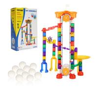 VEVOR Marble Run Set, 153 Pezzi con Ascensore Motorizzato, con 15 Biglie di Plastica, Labirinto di Biglie, Gioco Costruzione di Blocchi di Cervello, Pista Apprendimento Educativo STEM per Bambini