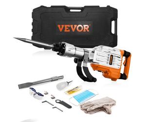 VEVOR Martello Demolitore per Calcestruzzo 3500W 2 Punte a Scalpello per 1900BPM, Kit di Martello Demolitore Elettrico 220V per Lavorazione su Cemento Mattoni Piastrelle Demolizione per Muro 60J 3500W