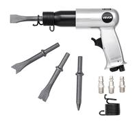 VEVOR Martello Pneumatico 3500 bpm, Scalpello Pneumatico Compatto, Lunghezza della Corsa 7 cm, con 4 Scalpelli da 12 cm, per Tagliare Metallo, Demolire Muri di Cemento, Scalpellare Pavimenti