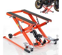 VEVOR Martinetto a Forbice per Moto, Cric Sollevatore Idraulico Portatile Carico max 499 kg, Escursione di Sollevamento 12-35,8 cm per Manutenzione Moto da Officina Garage, Sollevatore con Pedale
