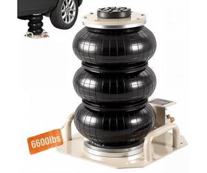 VEVOR Martinetto Pneumatico 3 Tonnellate Sollevamento 140-450 mm Martinetto Pneumatico 0,8-1,0 MPa, Martinetto Portatile 3 Cuscini d'Aria per Riparazione Auto Manutenzione SUV Pickup Officina Garage