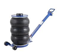 VEVOR Martinetto Pneumatico Sollevamento per Riparazione Auto 140-470 mm Capacità 5 Tonnellate, Martinetto Pneumatico 0,8-1,0 MPa con 3 Cuscini d'Aria Impugnatura Regolabile Blu per da Officina Garage