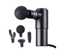 VEVOR Massaggiatore per Tessuti Profondi 12V 2500mAh Mini Massaggiatore per Muscolare a Percussione, 4 Livelli di Velocità, 4 Testine di Massaggio, Massaggiatore Portatile per Rilassamento Muscolare