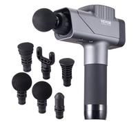 VEVOR Massaggiatore Tessuti Profondi 16V 2500 mAh Massaggiatore Portatile per Muscolare a Percussione, con 8 Livelli di Velocità, 6 Testine di Massaggio, per Alleviare Dolore, Rilassamento Muscolare