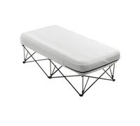 VEVOR Materasso ad Aria Singolo con Telaio, Materasso Gonfiabile Portatile Pieghevole per 1 Persona, Supporta 136 kg con Pompa e Custodia per Trasporto con Ruote, Letto ad Aria a Gonfiaggio Rapido