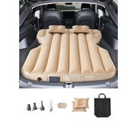 VEVOR Materasso Resistente ad Aria per Auto, Materasso Gonfiabile da Campeggio Floccato e Ispessito, Confortevole Letto da Dormire Portatile da Viaggio con Pompa dell'Aria, 2 Cuscini, Beige