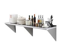 VEVOR Mensola da Parete in Acciaio Inox 1829 x 457 x 63 mm Scaffale Murale per Cucina Bagno Soggiorno Capacità Carico Max. 226 kg, Mensola da Parete Portaoggetti Portaspezie in Acciaio Inox per Cucina