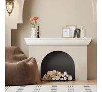 VEVOR Mensola per caminetto galleggiante a parete, 72 x 8 x 5 pollici, Mensola per camino galleggiante in legno naturale, Capacità carico 22,7 kg, Mensola per decorazione da parete soggiorno, bianco