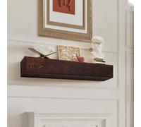 VEVOR Mensola per caminetto galleggiante a parete 72x7,8x5 pollici, Mensola per camino galleggiante in legno naturale, Capacità carico 50 libbre, Mensola per decorazione murale, Marrone rustico