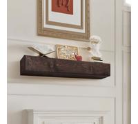 VEVOR Mensola per camino galleggiante a parete, 72 x 8 x 5 pollici, Mensola per camino galleggiante in legno naturale, Capacità carico 50 libbre, Mensola per decorazione murale, marrone chiaro