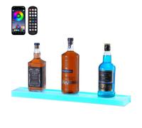 VEVOR Mensola da Bar Portabottiglie Luci LED Montaggio a Parete Tavolo 600 mm