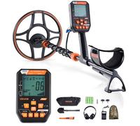 VEVOR Metal Detector Impermeabile IP68 Kit Rilevatore d'Oro per Adulti con Display con Cuffie Wireless 7 Modalità Asta Lunghezza Regolabile Profondità Rilevamento 304,8 mm Ricerca Metalli Oro