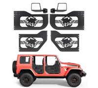 VEVOR Mezze Porte Tubolari per Veicoli Kit con 4 Porte per Jeep con Specchietti, Compatile con Jeep Wragler JL 2018-2026 Gladiator JT 2020-2026, Porta in Acciaio da 4 pezzi Anteriori Posteriore