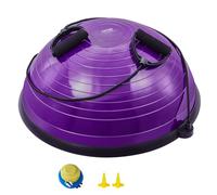 VEVOR Mezzo Allenatore Palla per Esercizi, Equilibrio, Stabilità Palla Yoga Fitness con Fasce di Resistenza e Pompa a Pedale, Allenamento Corpo di Palestra Casa, Capacità Portante 300 kg, 58 cm Viola