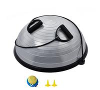 VEVOR Mezzo Allenatore Palla per Esercizi, Equilibrio, Stabilità Palla Yoga Fitness con Fasce di Resistenza Pompa a Pedale, Allenamento Corpo di Palestra Casa, Capacità Portante 300 kg, 58 cm Grigio
