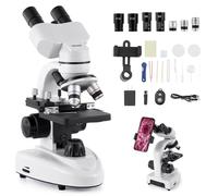 VEVOR Kit Microscopio Composto Binoculare con Ingrandimento 40-2000X Luce LED