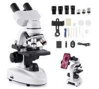 VEVOR Kit Microscopio Composto Binoculare con Ingrandimento 40-2000X Luce LED