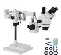 VEVOR Microscopio Stereo Simul-Focale 3.5X-90X Microscopio Stereo Trinoculare 360 ° Orientabile con Doppio Braccio