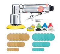 VEVOR Mini Levigatrice Pneumatica 25/50/76 mm Kit Levigatrice Orbitale ad Aria Compressa Velocità 15000 Giri/min, Kit Levigatrice per Carrozzeria 58 Pezzi, Mini Lucidatrice Orbitale ad Aria Compressa