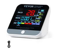 VEVOR Mini Monitore della Qualità dell'Aria 8 in1 Rilevatore CO2 Interni Esterni