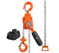 VEVOR Mini Paranco a Catena Manuale Altezza di Sollevamento 2,8m Capacità Carico Max. 0,25 Tonnellate Forza di Trazione 260N, Paranco a Catena Manuale per Sollevamento 0,25T in Acciaio al Carbonio G80