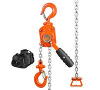 VEVOR Mini Paranco a Catena Manuale Altezza di Sollevamento 2,8m Capacità Carico Max. 0,5 Tonnellate Forza di Trazione 260N, Paranco a Catena Manuale per Sollevamento 0,5T in Acciaio al Carbonio G80
