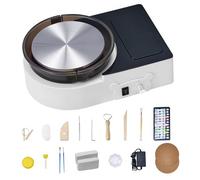 VEVOR Mini Tornio per Ceramica, 158 mm, Piatto Girevole velocità di Rotazione Regolabile, Tornio Elettrico per Argilla con Strumenti per Modellare l'Argilla, Adatto per Corsi di Ceramica Fai-da-Te