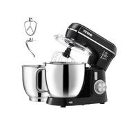VEVOR Miscelatore con supporto, 5,3 QT + 4,4 QT, due ciotole in acciaio inossidabile, 10+P velocità inclinabile, miscelatore da cucina con gancio per impasto, frusta a filo, frusta, raschietto, mixer
