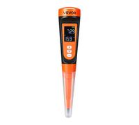 VEVOR Misuratore pH per Alimenti, Intervallo di pH 0-14, Sonda Impermeabile IP68, Tester Tascabile con Compensazione Temperatura e Bustine di Polvere Calibrazione, per Fermentazione Alimentare e Carni