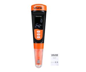 VEVOR Misuratore TDS, Intervallo di Misurazione 0-9990 ppm, Tester Digitale per Acqua con ATC e Display VA Chiaro, Misurazione Multiparametrica, per Analisi Qualità Acqua Potabile Liquidi Alimenti