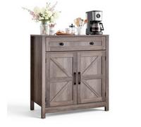 VEVOR Mobile Armadietto in Stile Rustico da 75 x 37,5 x 80 cm con Cassetto, Credenza Cucina con 2 Ante a Battente, per Soggiorno, Ingresso, Cucina, Grigio, Capacità di Peso del Tavolo 15 kg