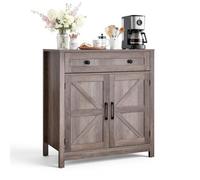 VEVOR Mobile Armadietto in Stile Rustico da 75 x 37,5 x 80 cm con Cassetto, Credenza Cucina con 2 Ante a Battente, per Soggiorno, Ingresso, Cucina, Grigio, Capacità di Peso del Tavolo 15 kg