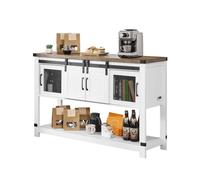 VEVOR Mobile Bar da Caffè 120 x 39,8 x 83 cm Mobile Bar da Caffè in Stile Fattoria, 4 Ripiani, Tavolo da Caffè con Ante a Fienile, Postazione per Caffè, Credenza da Fattoria per Soggiorno, Ingresso