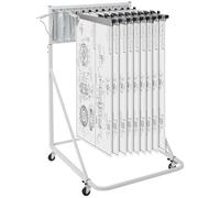 VEVOR Scaffale Mobile per Progetti con 12 Staffe Girevoli Porta Progetti Bianco