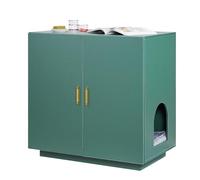 VEVOR Mobile Lettiera per Gatti, per Nascondere Lettiere da 800 mm, Bagno per Gatti in Legno per Interni con Fori di Ventilazione, Mobile per Cuccia a Doppia Anta, Tavolino Laterale