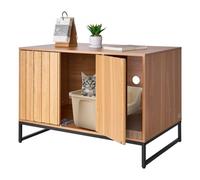 VEVOR Mobile per Lettiera per Gatti, Mobiletto per Lettiera Nascosta da 80 cm con Tiragraffi e Contenitore, Tavolino Impermeabile per Toilette per Gatti, per Camera da Letto e Soggiorno