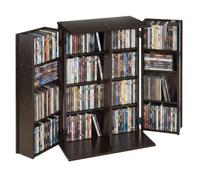 VEVOR Mobile Portaoggetti Scaffale Organizer per CD DVD, Mobiletto 610 x 368 x 846 mm per Libri Riviste Giochi Contenitore 16 Scomparti Multimediale per Ufficio Salotto Soggiorno, Colore Marrone