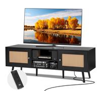 VEVOR Mobile TV in Rattan 55" Nero, 55in