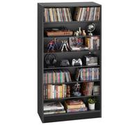 VEVOR Mobiletto Armadietto 7 Scomparti Porta DVD CD Libri Giochi Multimediale 70 x 30 x 140 cm, Armadio Autoportante Salvaspazio per CD DVD Dischi di Giochi per Ufficio Studio Soggiorno Casa, Nero