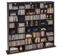 VEVOR Mobiletto Armadietto Porta DVD CD Libri Giochi Multimediale 24 Scomparti 8 Ripiani, Armadio Autoportante Salvaspazio per CD Dischi di Giochi 142 x 22 x 130 cm per Studio Soggiorno Casa Ufficio