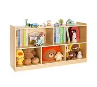 VEVOR Mobiletto di Stoccaggio Portaoggetti di Giocattoli 1140 x 300 x 610 mm, Armadietto Porta Giocattoli con 5 Scomparti, Scaffale per Giocattoli per Camera da Letto, Marrone