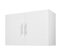VEVOR Mobiletto Pensile per Lavanderia da 40,6 x 91,4 x 61 cm, Mobiletto Pensile a 2 Ripiani con Ripiano Regolabile, Armadietto Bagno Sospeso con 2 Ante, per Cucina, Bagno, Lavanderia, Bianco