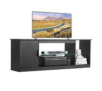 VEVOR Mobiletto Porta TV per Soggiorno 1651 mm Tavolo TV Carico di 39,92 kg Nero