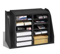 VEVOR Mobiletto Portadocumenti da Ufficio Scrivania 12 Scomparti Raccoglitore Oggetti da Tavolo, Organizer Verticale Portadocumenti in Truciolato per Carte Documenti per Lavoro Studio, Casa, Nero