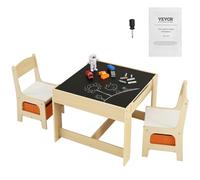 VEVOR Mobili per Bambini 1 Tavolo 2 Sedie Set Tavolino Sedie per Cameretta Bimbi