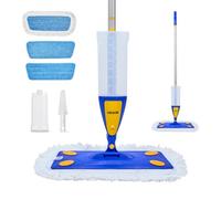 VEVOR Mocio Spray Lavapavimenti con 3 Panni Lavabili Riutilizzabili, Scopa Lavapavimenti con Serbatoio Acqua Ricaricabile da 800 mL per Pulizia di Pavimenti in Piastrelle