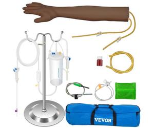 VEVOR Modello di Braccio per Puntura Venosa, Alt.40,5-68,5cm Kit Braccio per Pratiche Endovenose, Flebotomia e Braccio di Pratica per Puntura Venosa, Modello per Allenamento per Iniezione Endovenosa