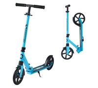 VEVOR Monopattino con 2 Ruote per Bambini da 8 Anni, Monopattino Carico max. 100 kg 3 Altezze Regolabile, Ruote Diametro da φ200 mm, Pedana Antiscivolo, Nero Blu